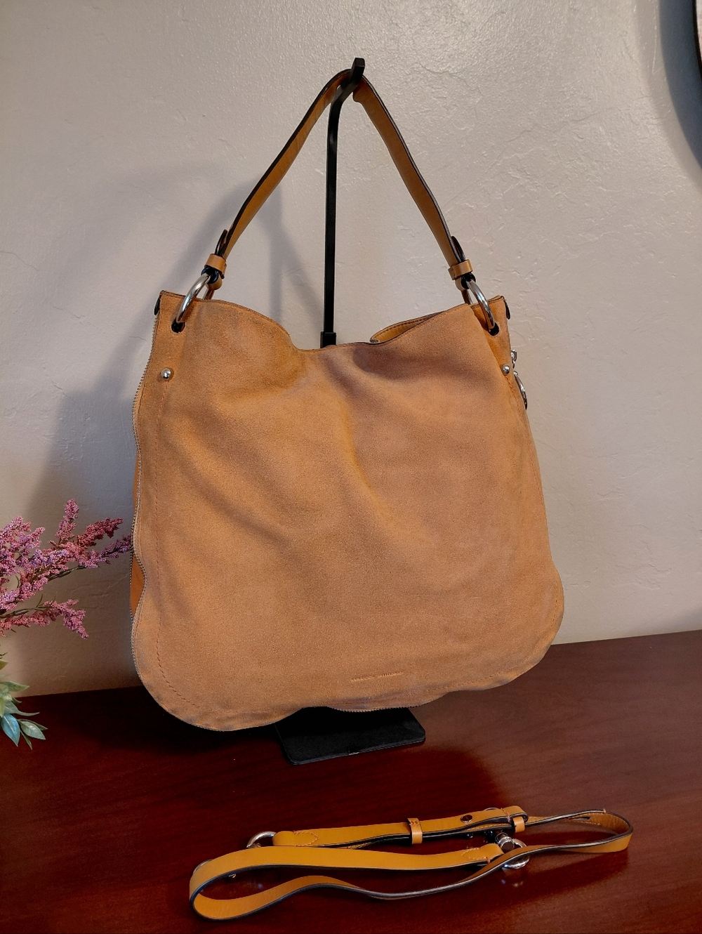 Rebecca Minkoff Suede & Leather Hobo Tote